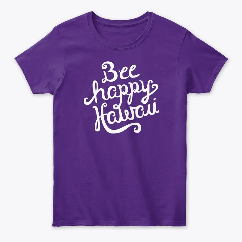 Women's Bee Happy Hawaii Logo T-shirt