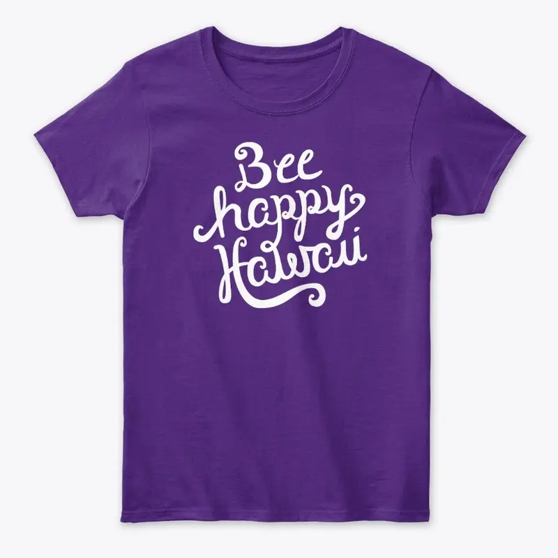 Women's Bee Happy Hawaii Logo T-shirt